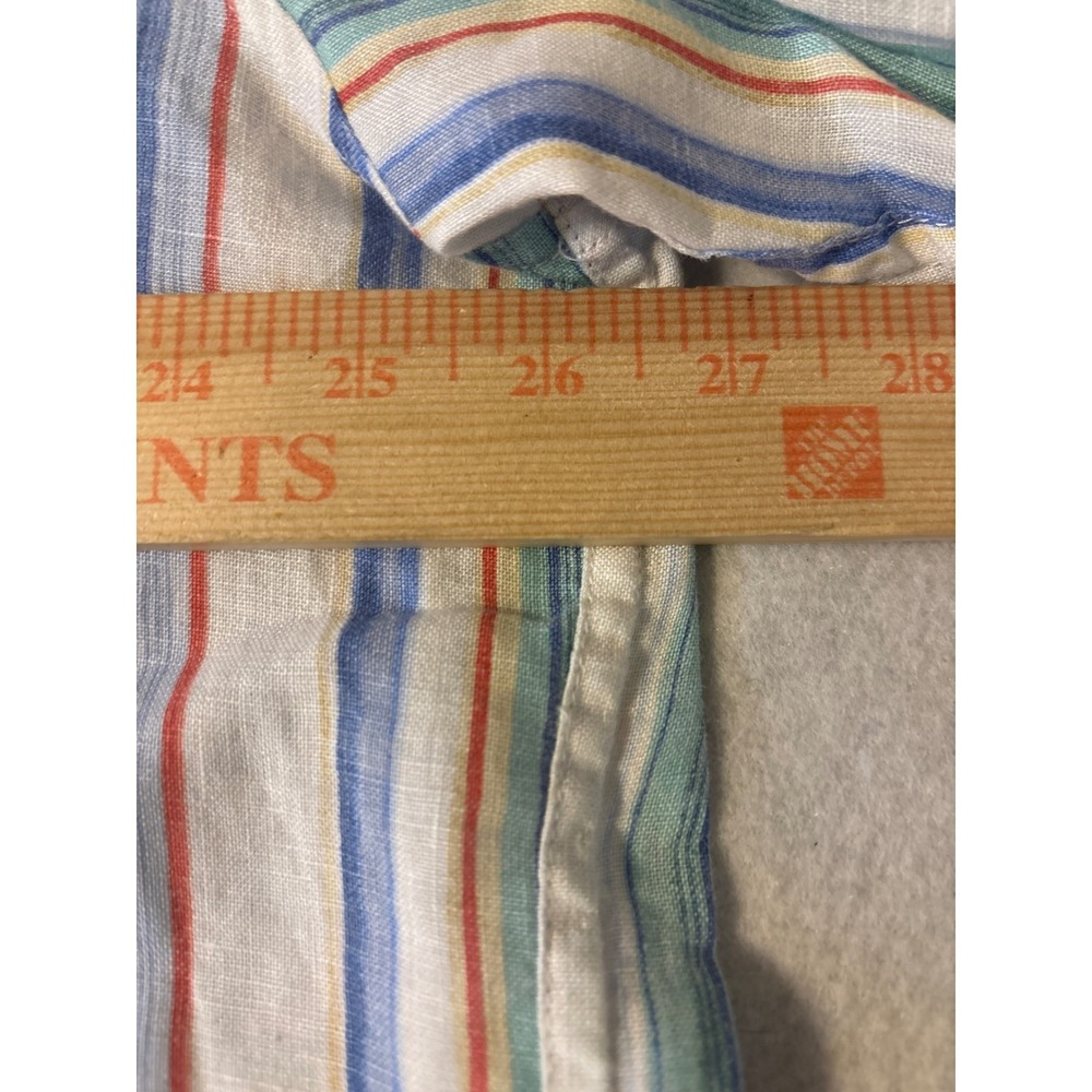 Tommy Bahama Relax Mens‎ XL Multicolor Striped 100 % Linen Button Down  shirt - Picture 8 of 16